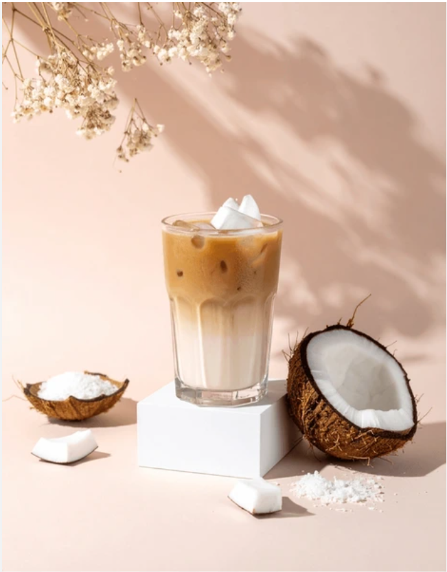 Coconut sugar sweetener for beverage and food applications